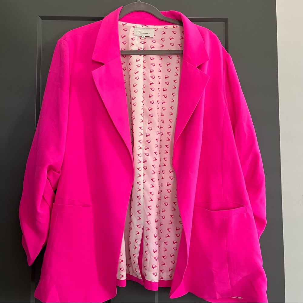 Skies are Blue Hot Neon Pink Blazer - Stitch Fix - 3X